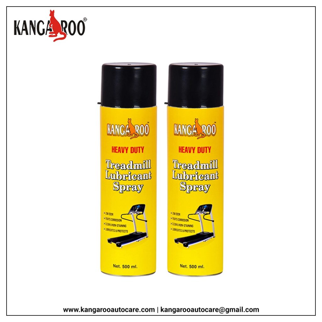 Use treadmill belt lubrication silicone spray to tread safely!