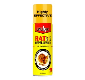 Kangaroo® Rat Repellent Spray For Car and Bike 200 ml 2X Advance Rat Protection (Non-Toxic and Human Safe) Save your Vehicle Wire from Rat Attack!