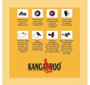 Kangaroo® Premium Heavy Duty Chain Lubricant Spray 500 ml Each ( Pack of 4 )