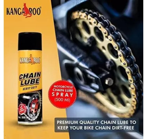Kangaroo® Premium Chain Lube 500 ml Each Combo Pack of 2  (Chain Lubricant Maintenance Spray)