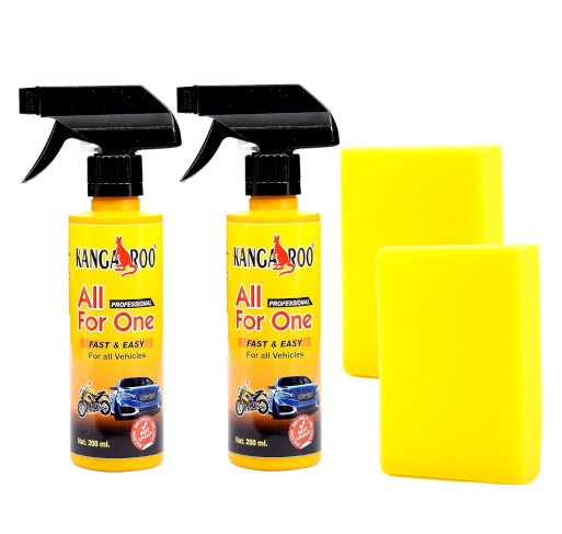 Kangaroo® All For One Car and Motorbike Polish Spray 200 ml Each ( Pack of 2)