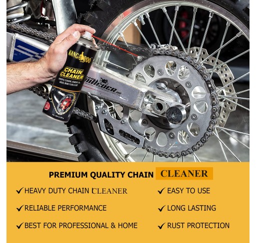 Kangaroo® Premium Chain Cleaner Lubricant Spray 500 ml ( De-Greaser Spray) 2X Advance Formula 