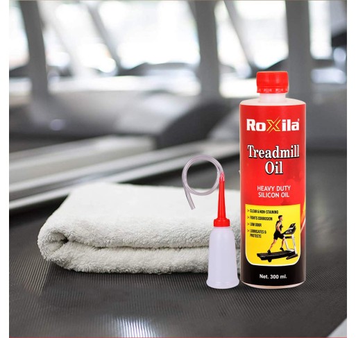 Roxila® High Viscosity Pure Silicone Treadmill Lubricant Oil for Belt with Oil Dispenser (300 ml) 