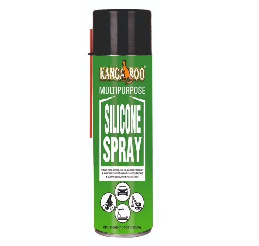 Kangaroo® Multipurpose Silicone Lubricant Spray - 500ml Odourless, Colourless & Non-Toxic Lubricant, Rejuvenates & Shines Surfaces, Lubricates Most Plastic, Rubber & Metal Parts
