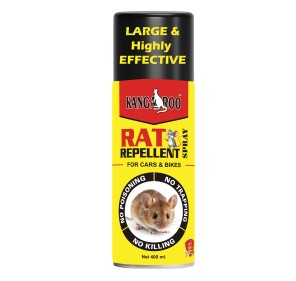 Kangaroo® Rat Repellent Spray For Car and Bike 2X Advance Rat Protection (Non-Toxic and Human Safe) Save your Vehicle Wire from Rat Attack! (400 ml )