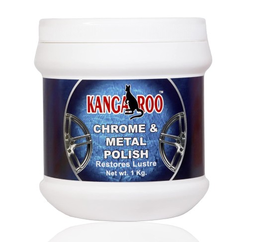 Kangaroo® Chrome and Metal Polish 1 KG For Chrome, Copper, Brass, Bronze, Gold, Nickel and Stainless Steel. All Metal Cleaner, Polisher and Protectant. Removes oxidation and discoloration.