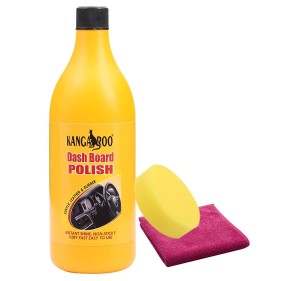 Kangaroo® Car Dashboard Polish & Leather Seat Shiner 1 Litre With 1 Microfiber Cloth and 1 Foam Applicators