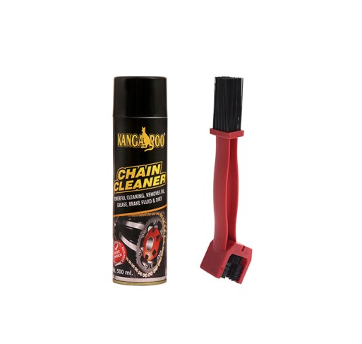 Kangaroo® Premium Chain Cleaner & De-Grease Spray 500 ml With Chain Cleaner Brush