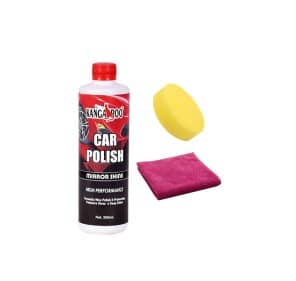 Kangaroo Car Polish 500 ML - Mirror Shine ( Premium Quality ) + Microfibre Towel + Foam Applicator