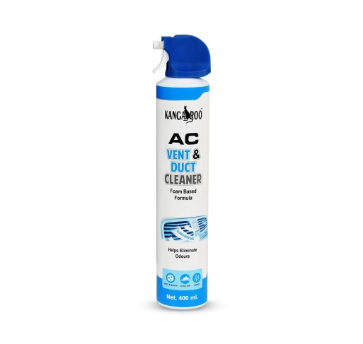 KANGAROO Car AC Vent & Duct Cleaner Odor Neutralizer Spray Form with Long Nosal Pipe for Effective Cleaning 400 ml