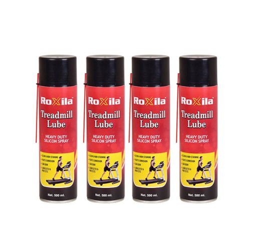 Roxila Treadmill Lubricant Spray For Belt - Heavy Duty Silicone Spray - 500 ML Each (Set Of 4 )